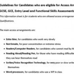 Guidance for Candidates having Access Arrangements for GCSE etc.