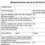 Evidence for 10% extra time to use a bilingual dictionary